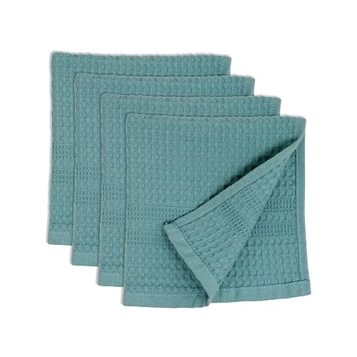 GILDEN TREE Waffle Towels Wash Cloths for Showering, Seafoam