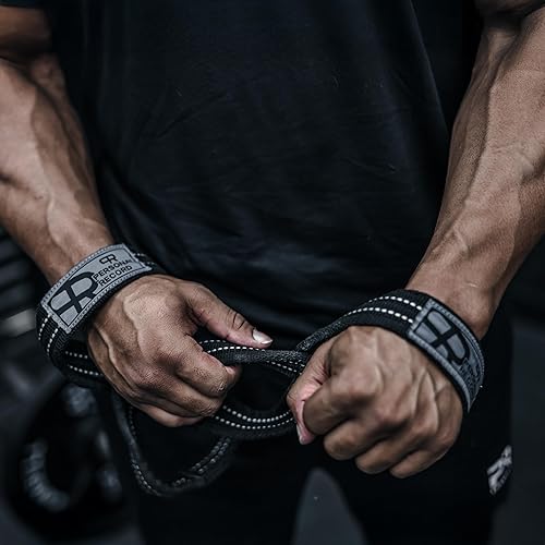 Miniatura 4 de Deadlift Straps - Figuras 8 correas de levantamiento de pesas para levantamiento de pesas, culturismo, Strongman - Muñequeras de soporte de agarre