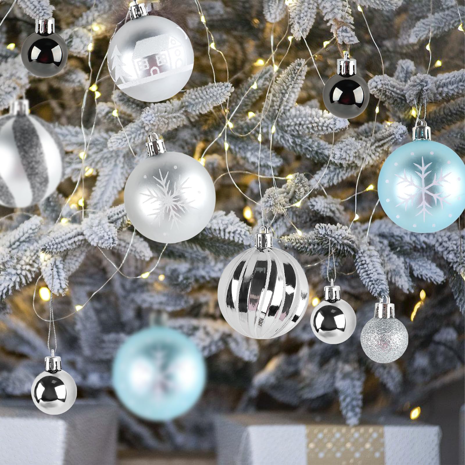 Sonew Boules De Sapin De Noël Décorations D'arbre De Boules D'arbre De