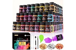 Mica Powder - The Ultimate Pigment Powder for Endless Creations (81 Colors, 10g/Bottle)
