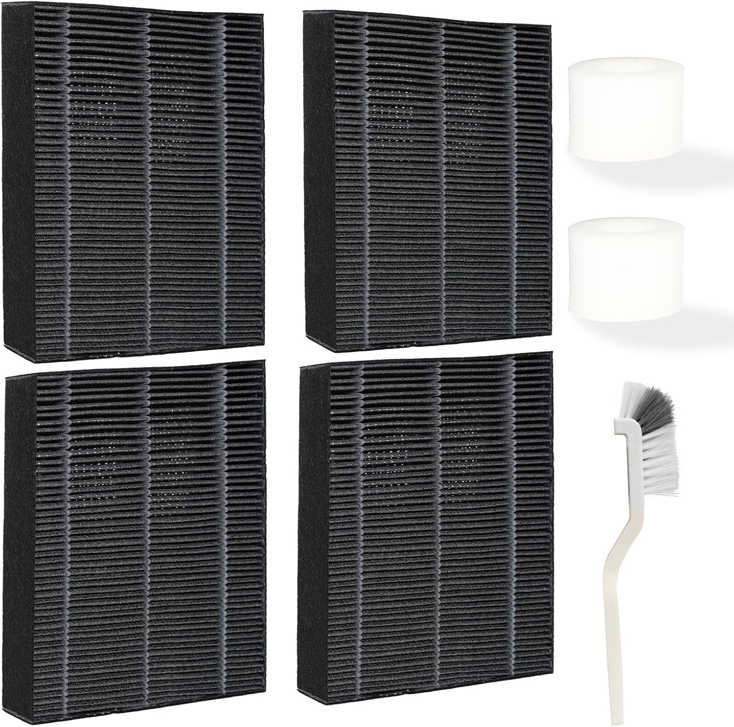 4-Pack Replacement Humidifier Filters Compatible with LEVOIT Superior 6000S Smart Evaporative Humidifier + 2 Top Fill Humidifier Replacement Filters Compatible with LEVOIT Humidifiers + Brush