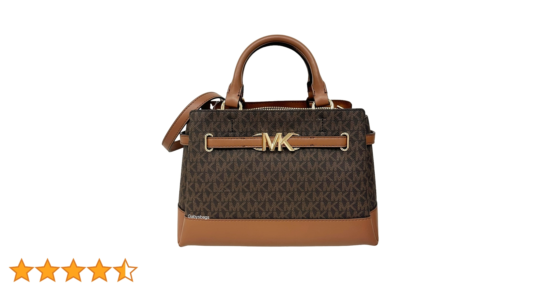 新品 マイケルコース REED ベルテッドバッグ - MKシグネチャー キャメル 新品 マイケルコース REED ベルテッドバッグ - MKシグネチャー