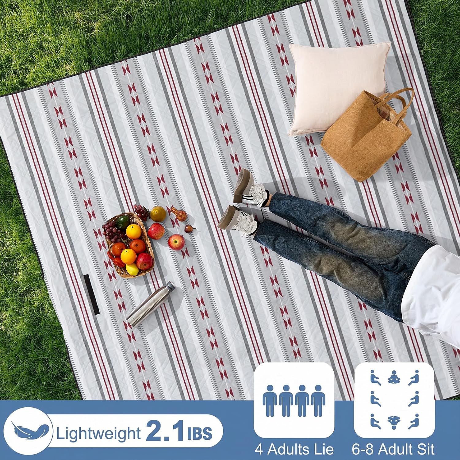 Coleman Water Resistant Blanket, 80"x80", Red image 2