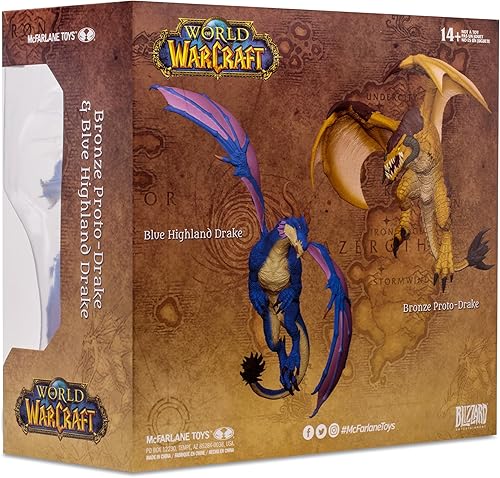 Miniatura 16 de WORLD OF WARCRAFT McFarlane Toys Bronze Proto-Drake and Blue Highland Drake 2pk 1:12 Scale Posed Figures, Gold Label, Amazon Exclusive