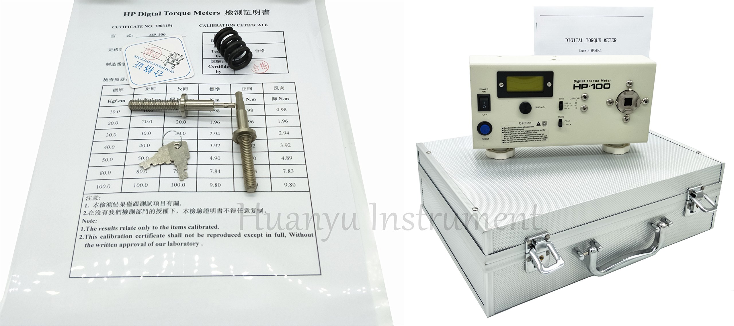 Huanyu HP100 Digital Torque Meter Torsion Meter Screw Driver Wrench
