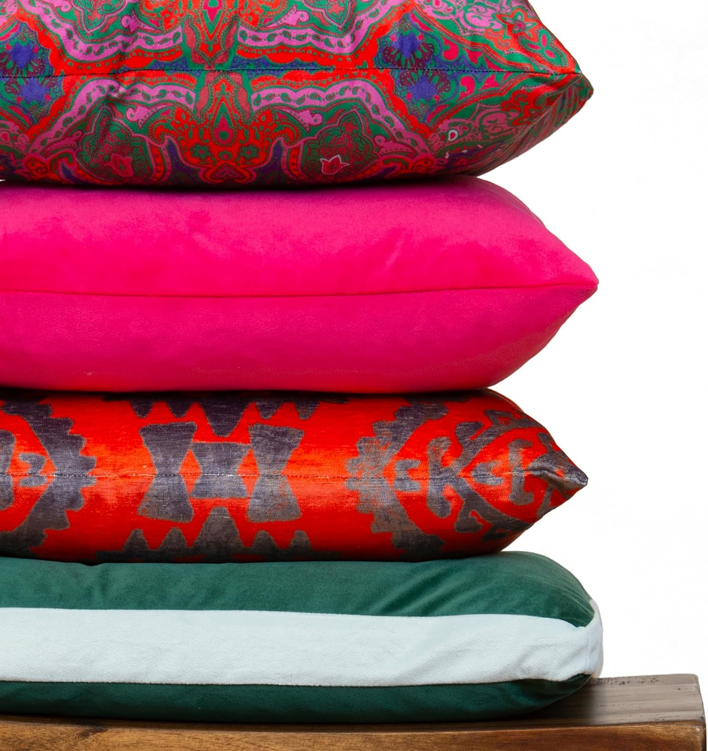 Decorative Throw Pillow Set of 4, 18" x 18" Colorful Accent Pillow Covers, Modern Mandala