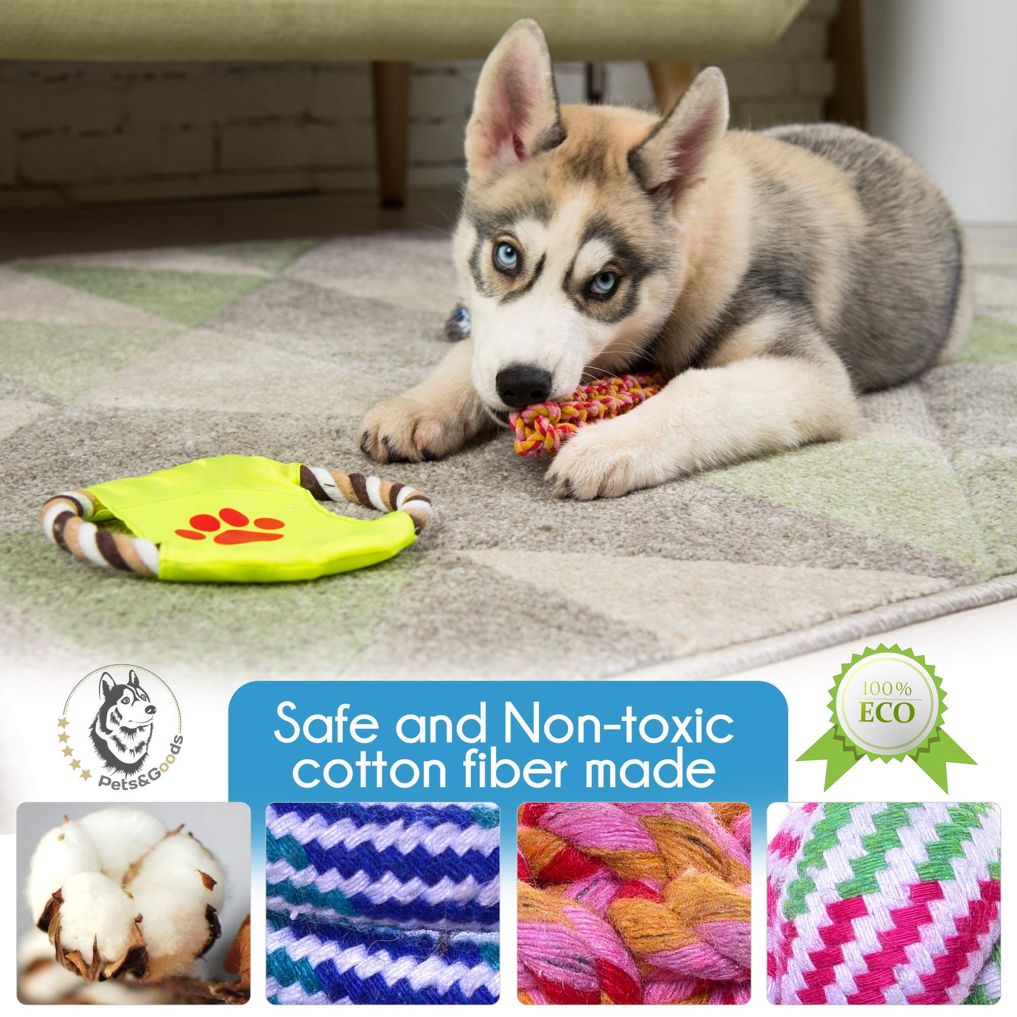 Hundespielzeug – Welpen-Kauspielzeug – Seilspielzeug für kleine Hunde – sicheres Welpen-Zahnenspielzeug – Kauspielzeug für kleine Hunde – Zahnen-Welpenspielzeug – Hundespielzeug – Hundespielzeug 9