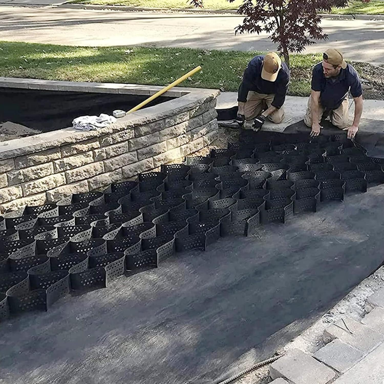 VUIKLCty Ground Grid Footpath/path Gravel Grid Stabiliser, Collapsible Grid Pavers For Landscaping/car Parks/yards(8m x 6m (26ft x19.5ft))