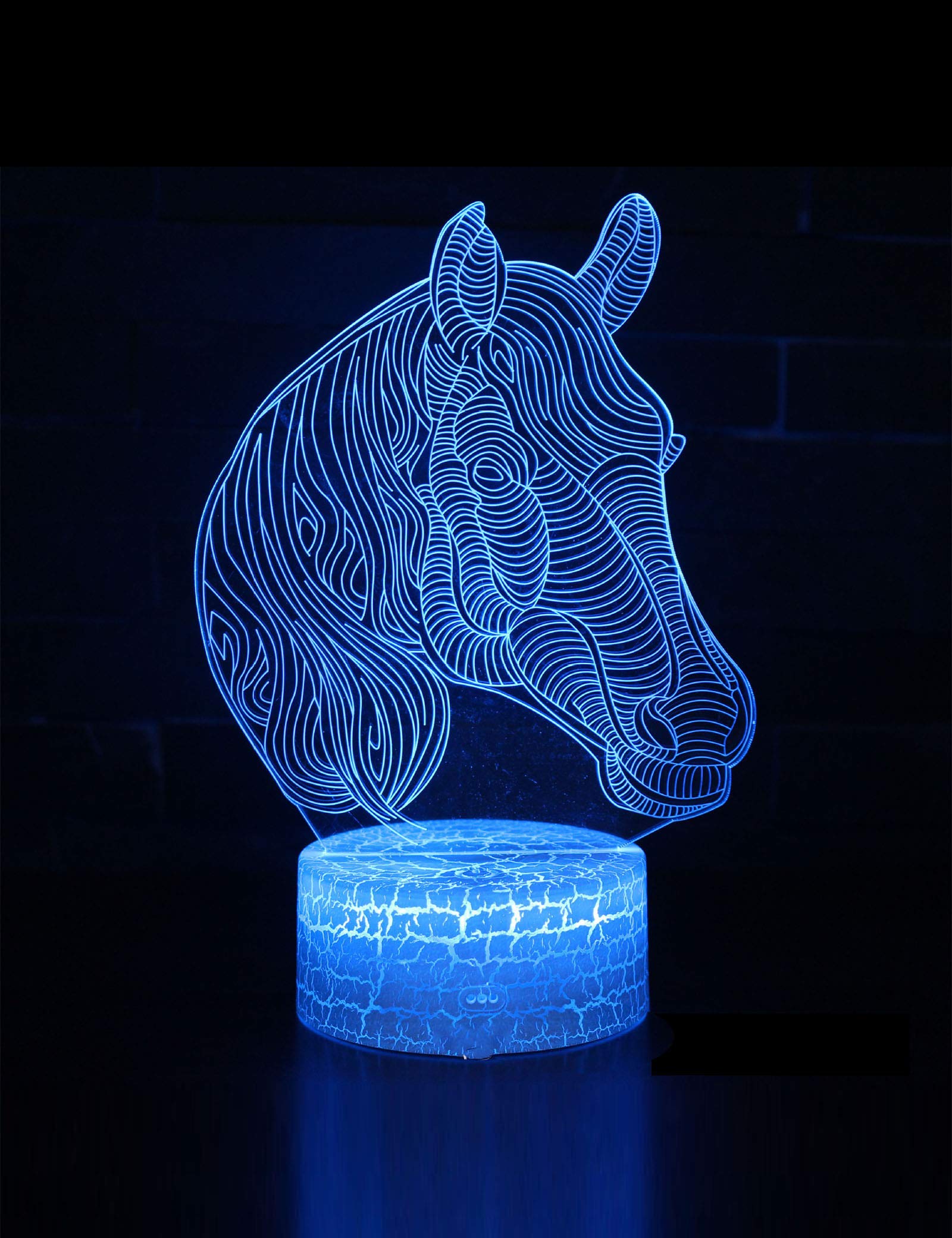 SHDBHD3D Horse Night Light - 3D Illusion Lamp 16 Color Change Decor Lamp with Remote Control for Kids, Horse Animal Gifts for Boys