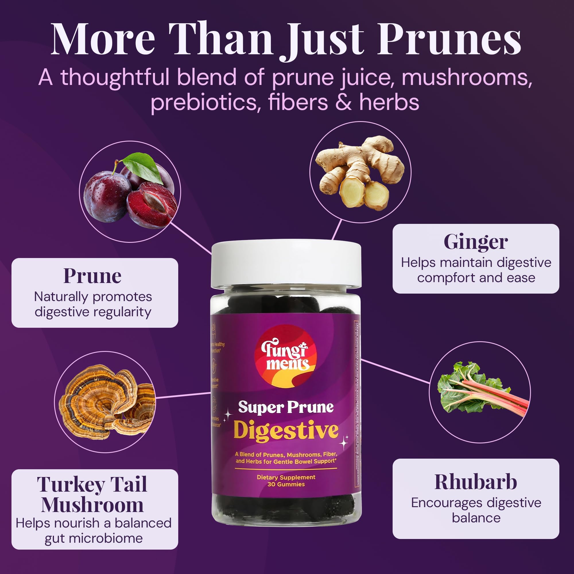 Super Prune Mushroom Supplement, 30 Gummies — Amazon image 2