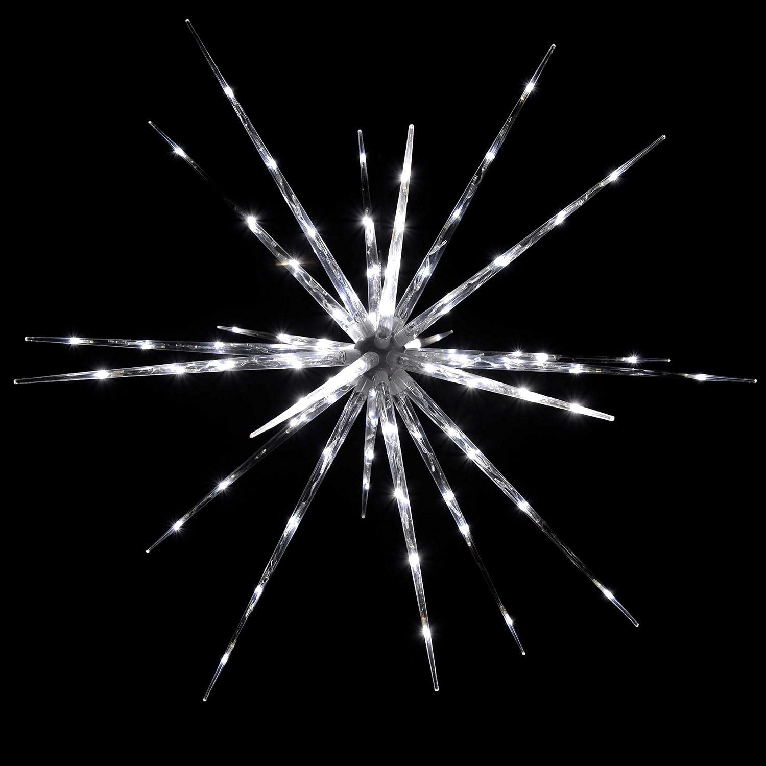 WeRChristmas Multi-Functional 3D Exploding Star Burst Christmas Decoration, 100 cm - Large, White - Image 4
