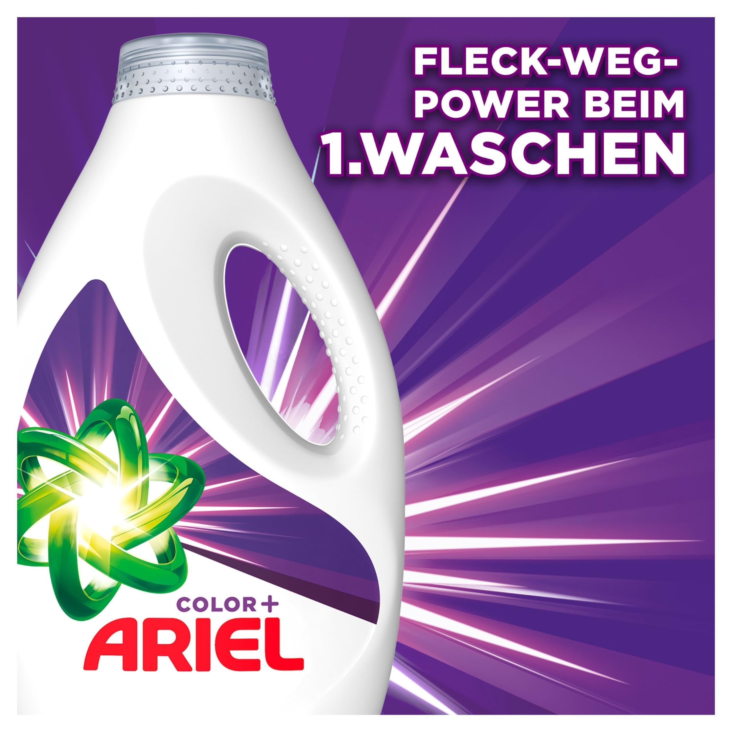 Ariel Flüssigwaschmittel Waschmittel, 100 Waschladungen Color, Kraftvolle Fleckenentfernung Schon Ab Der 1 Wäsche