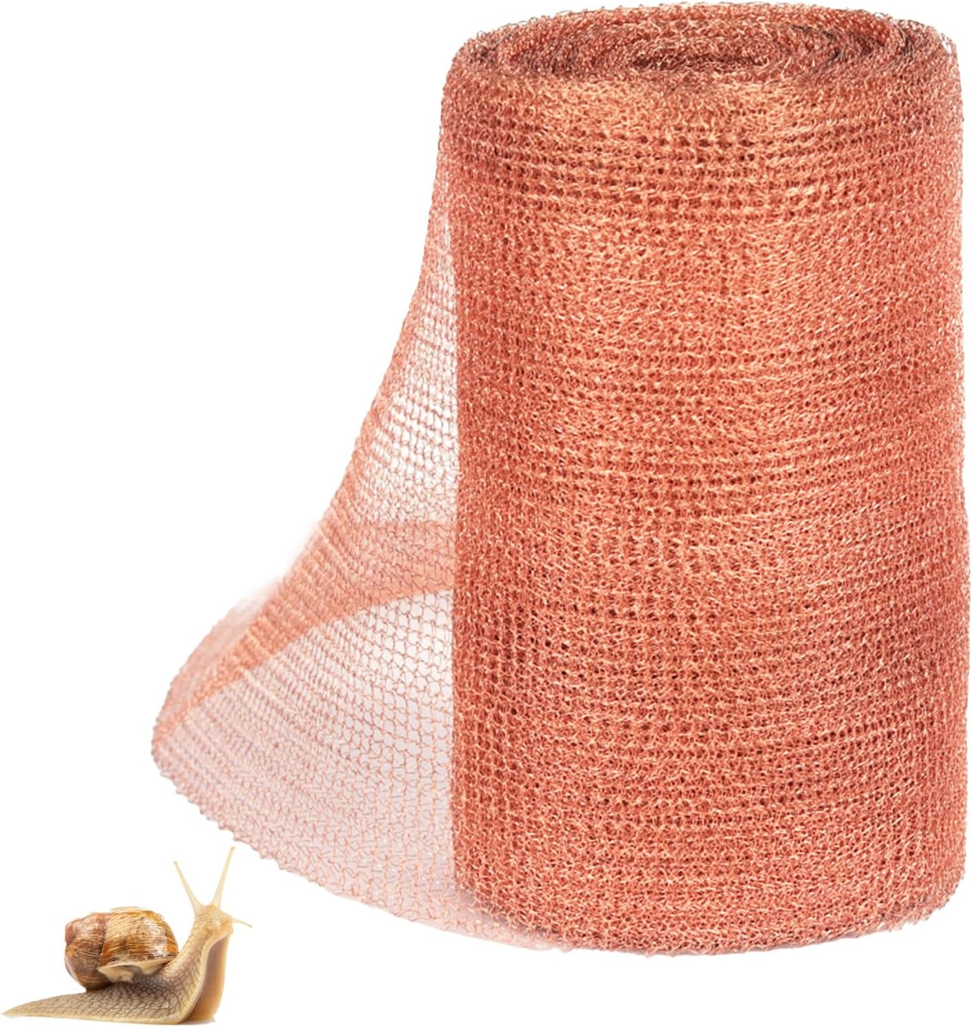 Copper Mesh Slug Repellent, 6m/20ft Copper Wire Tape Slug Repellent Nematodes for Slugs and Snails Mouse Repellent 100% Copper Wire Mesh Plant Garden Protector Eco Friendly