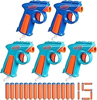Nerf N Series Party Pack: 5 Flex Blasters + 15 N1 Darts for Extreme Accuracy, Speed & Distance - Amazon Exclusive Ages 8+