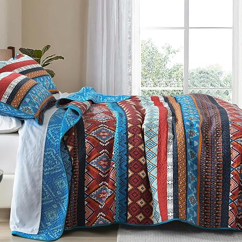 Vista 10 de Y-PLWOMEN Colchas tamaño Queen, 100% algodón, ligero, suave, tamaño Queen, colcha acolchada, color morado, gris, blanco, juego de ropa de cama