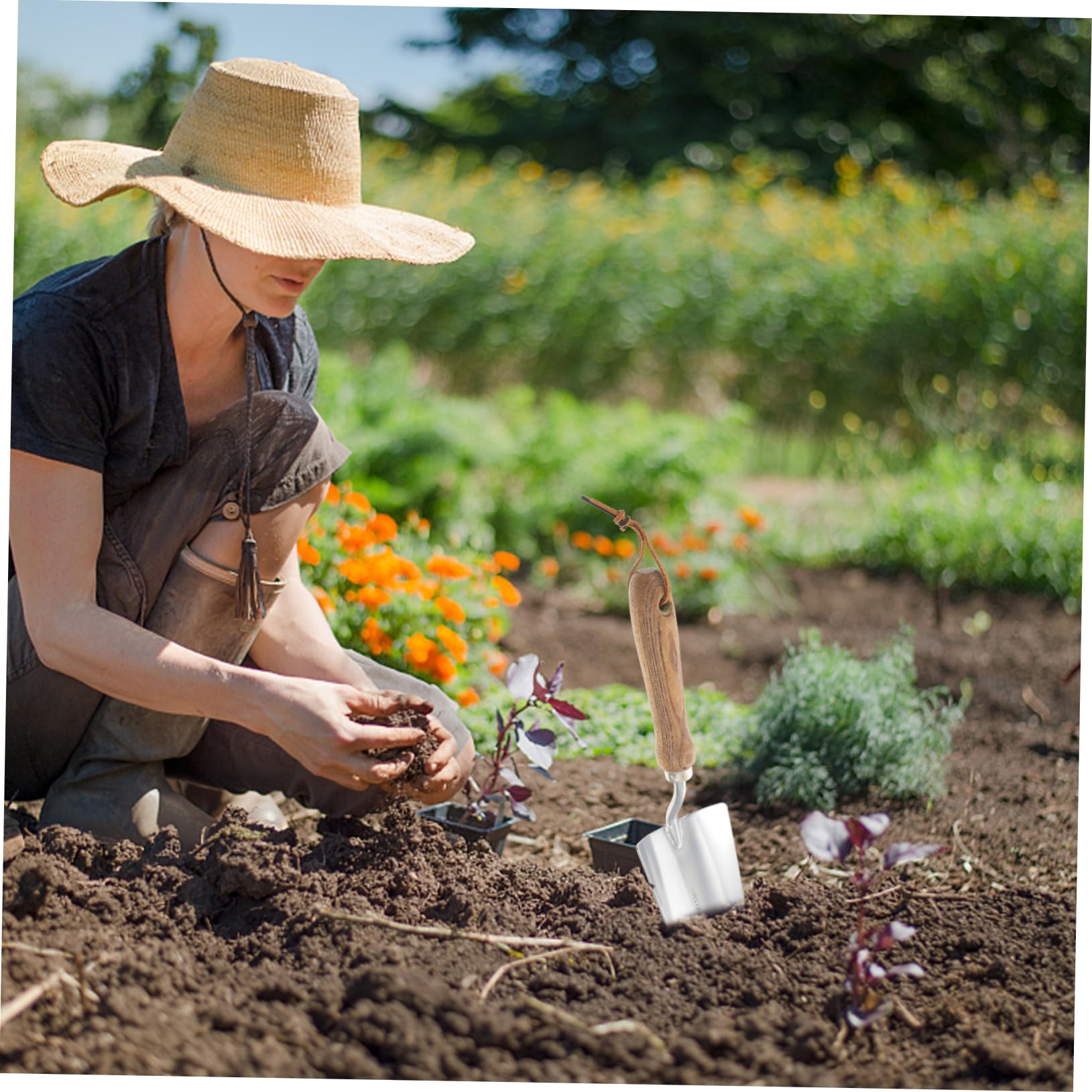 2 Stück Gartenschaufel Gartenhandwerkzeuge Gartengeräte Anlage Gartengerät Pflanzen Gartenwerkzeug Gartenspaten Handwerkzeuge Für Gartenarbeit Gartenkellen Rostfreier
