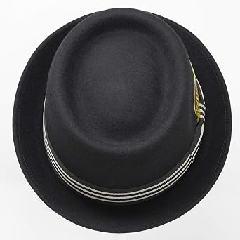 Borges & Scott - Premium Defoe Porkpie Hat, Wool Felt, Water Resistant, Crushable for Travel