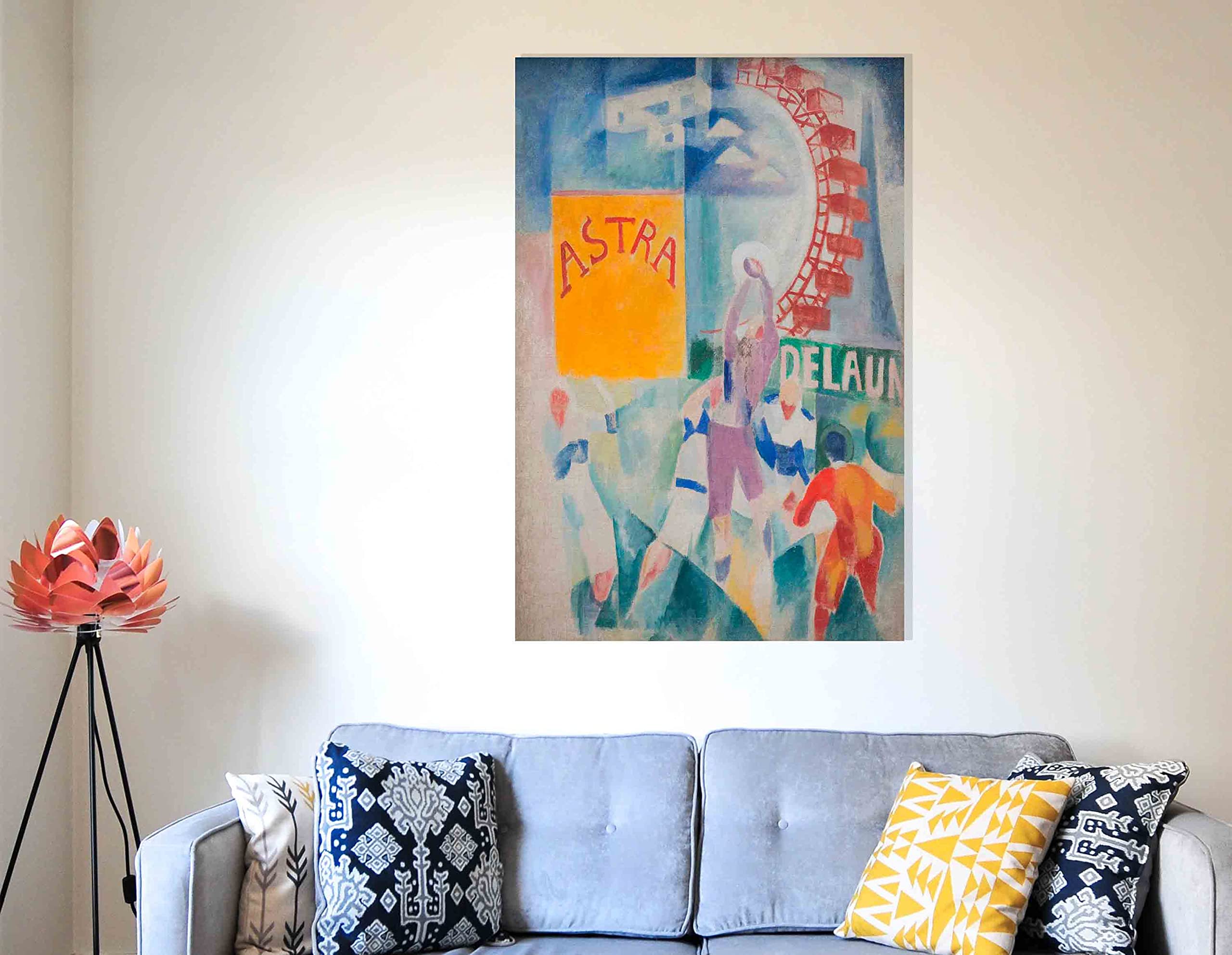 Artley Prints - Il poster della squadra di Cardiff di Robert Delaunay su tela da parete l stampe ritratto moderne | Opera d'arte astratta per soggiorno camera da letto 86 x 61 cm (34 x 24 pollici) A1