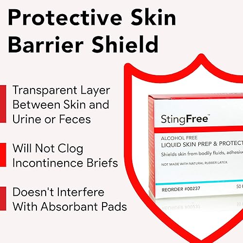 Miniatura 5 de DermaRite StingFree - Almohadillas protectoras líquidas sin alcohol, 50 unidades (paquete de 1)