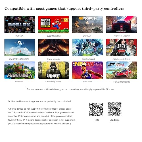 Miniatura 7 de Joso Mobile Game Controller for iPhone Android PC Phone Controller Joystick for iPhone 14 13 12 Pro Max iPad Tablet Galaxy S22 Ultra COD Mobile