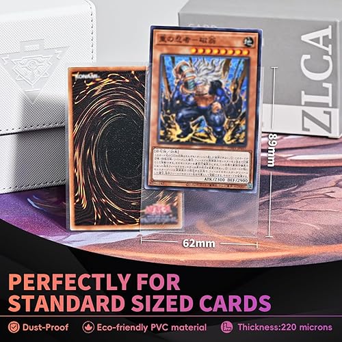 Miniatura 2 de ZLCA Fundas transparentes para tarjetas de juego japonesas 100 unidades soporte de tarjetas de tacto de grano esmerilado que nunca se desgarra