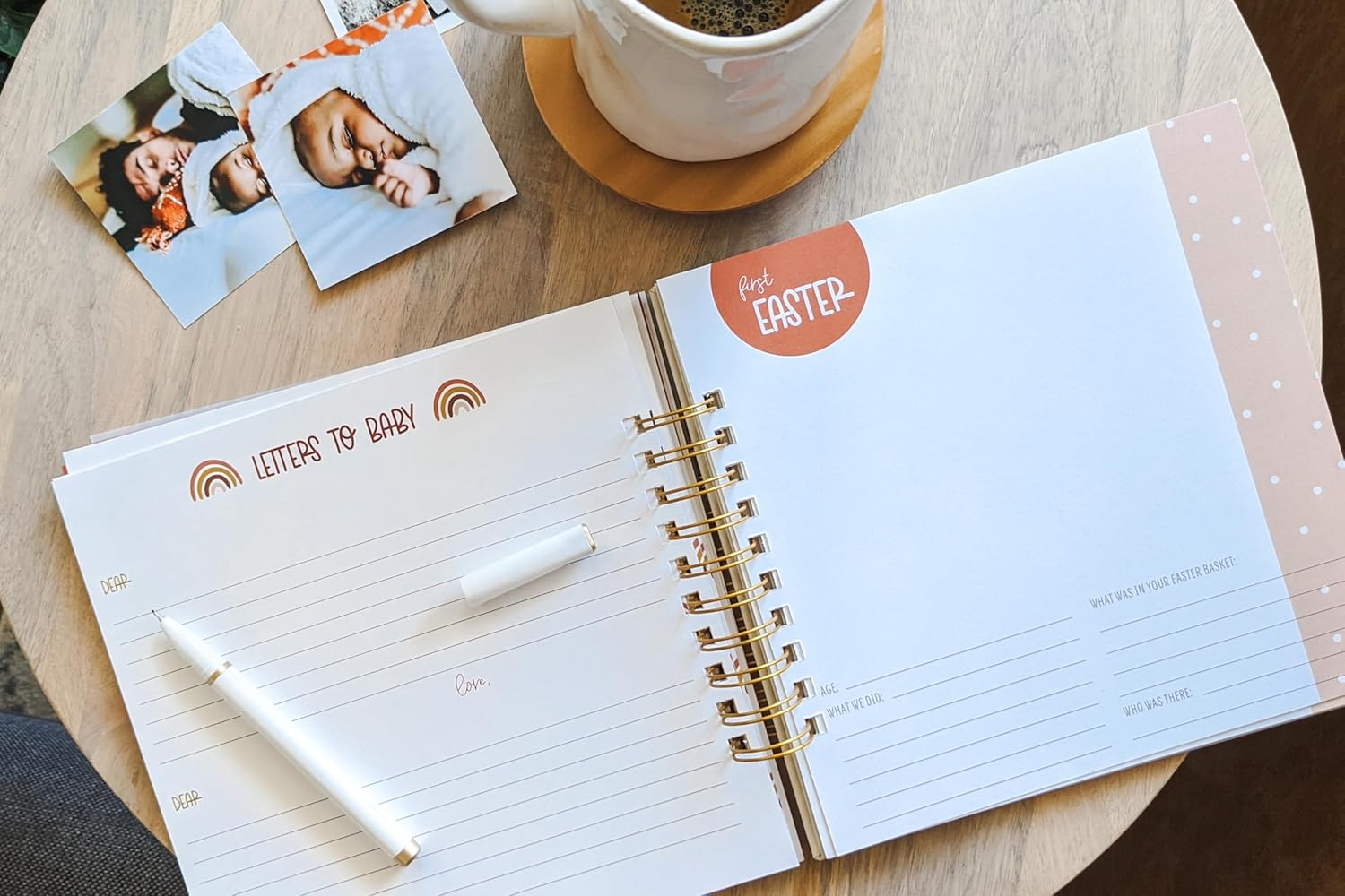 Neutral Rainbow Baby Memory Book - A Photo Journal and Album For Documenting Baby's First Year, Gender Neutral LGBTQ Friendly