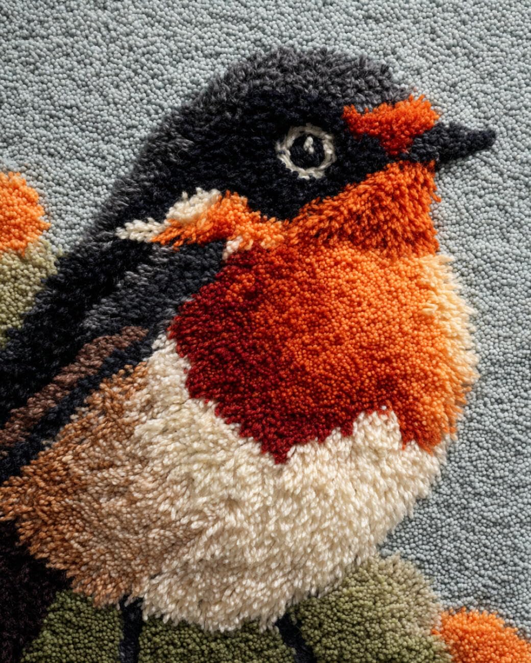 Ambattery W Large Rug Making Kit Cartoon Bird 55X75cm