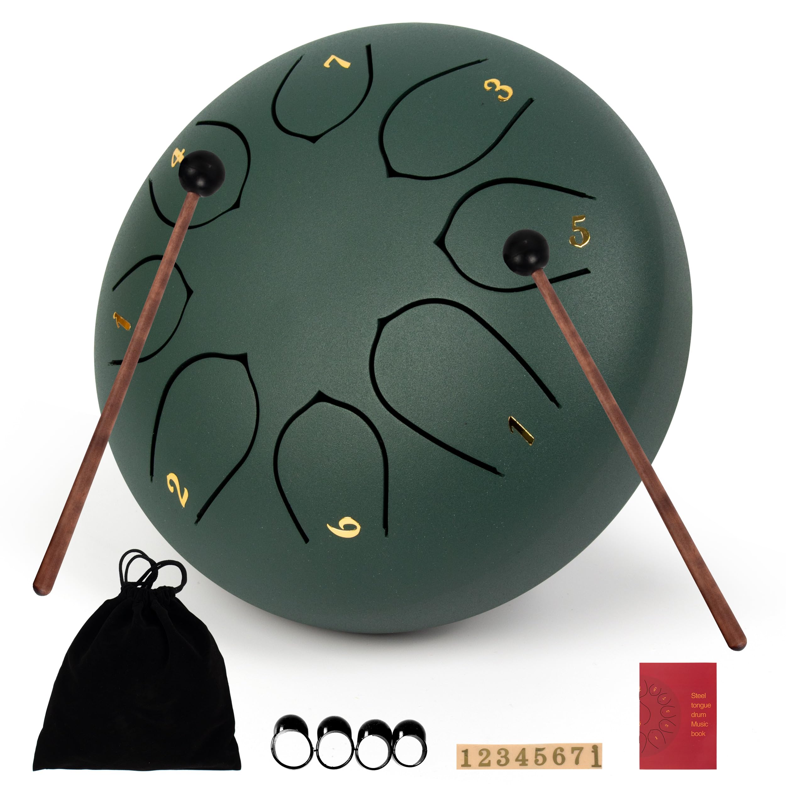 Steel Tongue Drum Mini Handpan Drum met Drumstick 6 Note Percussie Instrument voor Zowel Beginners Als Ervaren Muzikanten (Paars