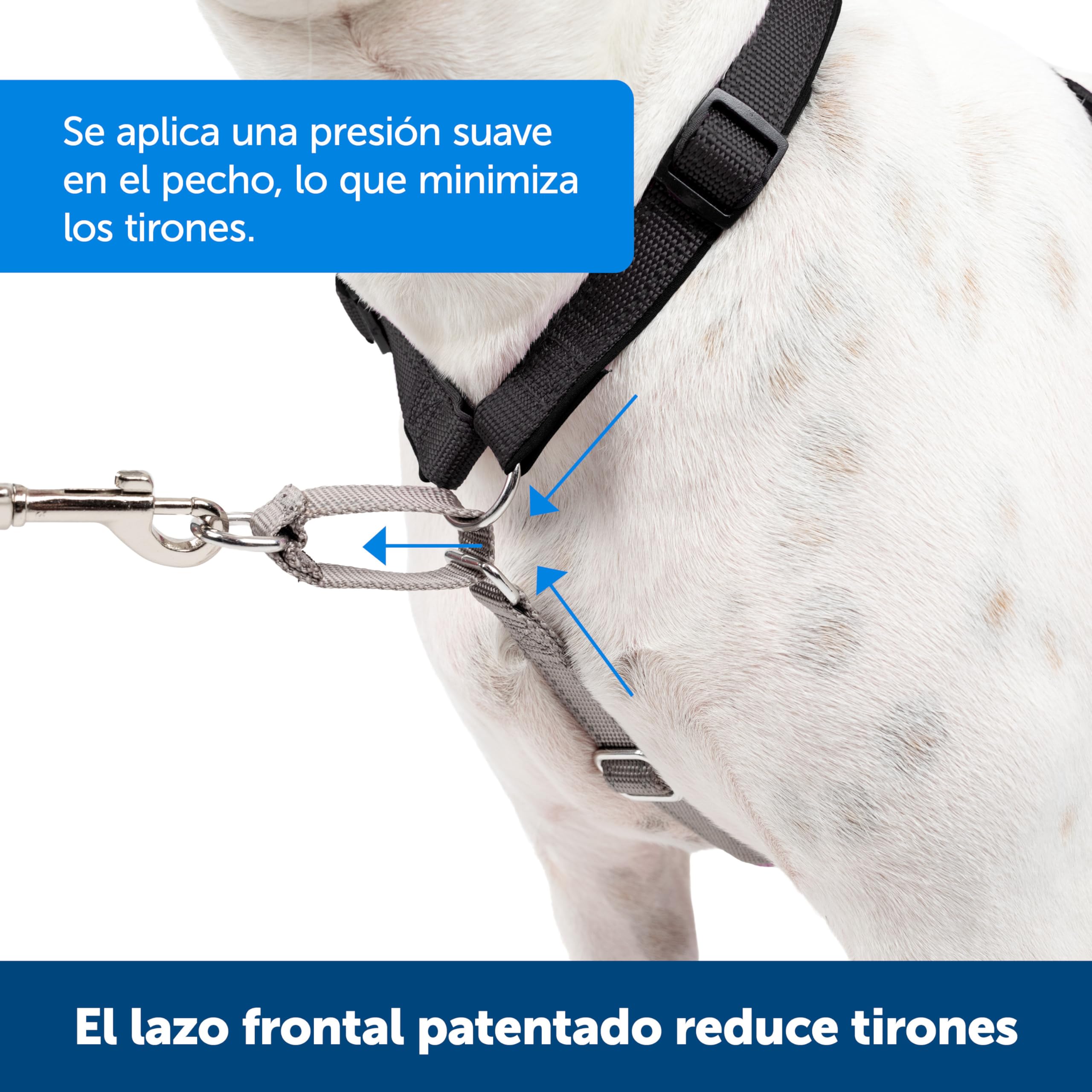 PetSafe 3-in-1 - Arnés Pectoral para Perros con Enganche Frontal - para Paseos Controlados - Negro - S