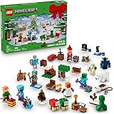 LEGO Minecraft Advent Calendar 2025 Building Toy - Kids Holiday Countdown Set for Boys & Girls, Ages 7+ - 24 Buildable Surprises & 8 Minifigures for Gamers - Collectible Gift for Christmas - 21280