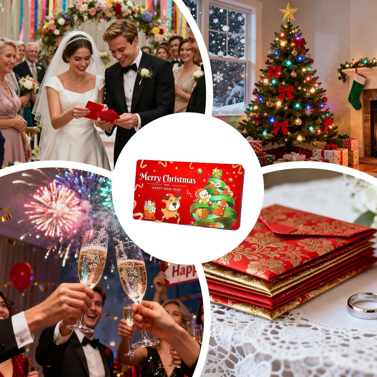 Hucha de Navidad, 10 Compartimentos, Soporte Plegable Festivo, Hucha de Navidad, para Festival, propuesta de Matrimonio, día de San Valentín, niños, cumpleaños, Adultos, Amigos, niños, Hombres