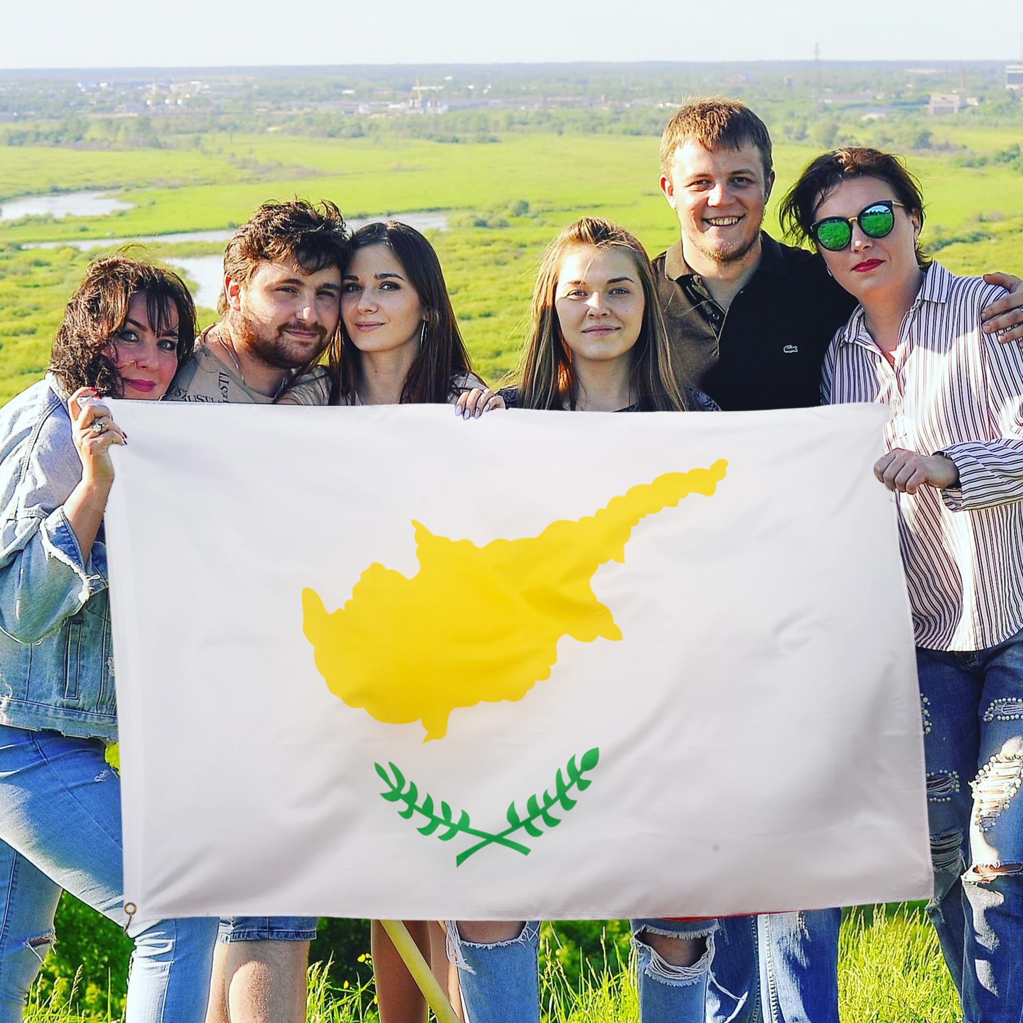 Zypern Flagge 150x90 Cm - Robuste Außenflagge Mit Metallösen Für Garten, Balkon & Feste