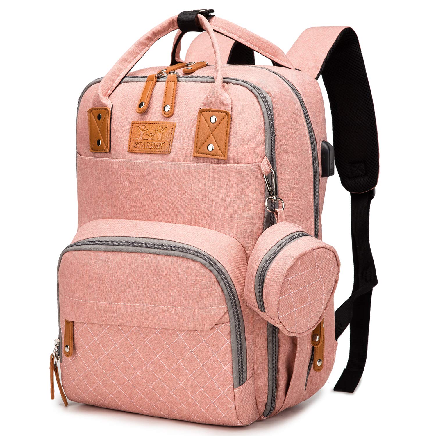 Diaper Bag Backpack with Baby Diaper Changing Pad for Girls and Boys, Large Capacity Baby Nappy Bags for Mom and Dad Gifts