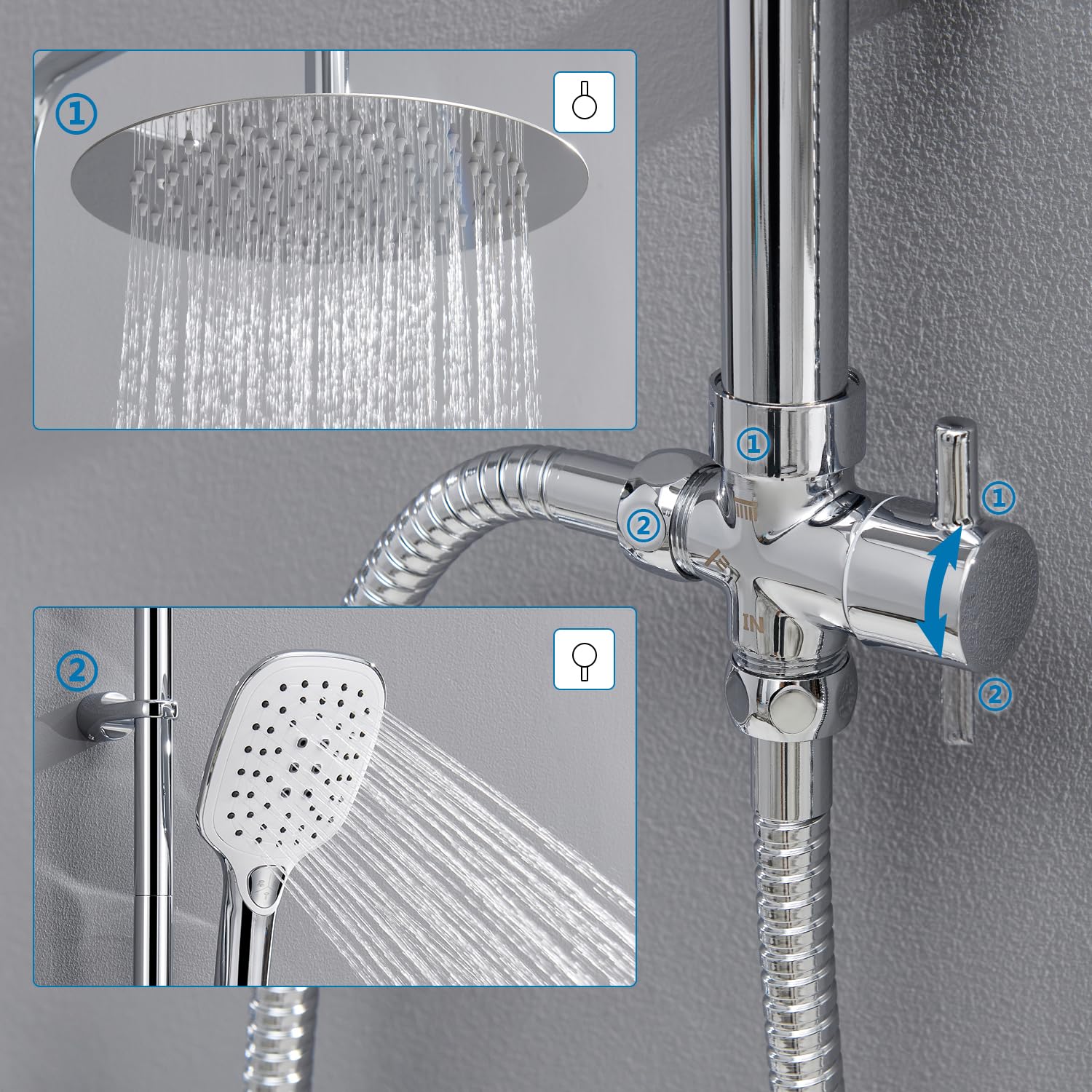GROHE Tempesta 250 Cube Douchesysteem - zonder kraan - hoofddouche - 25cm - vierkante handdouche - 3 straalsoorten - met omstel - matte black (zwart) - 269772431 GROHE Tempesta 250 Cube Douchesysteem - zonder kraan - hoofddouche - 25cm - vierkante handdouche - 3 straalsoorten - met omstel - matte black (zwart) - 269772431
