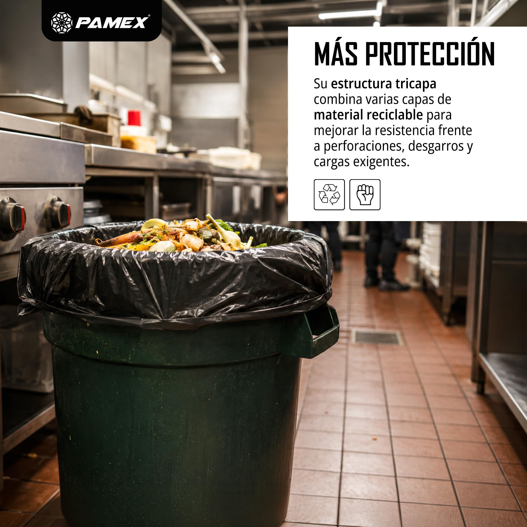 Pamex Bolsa Basura 110L Premium Diamond 20 Sets