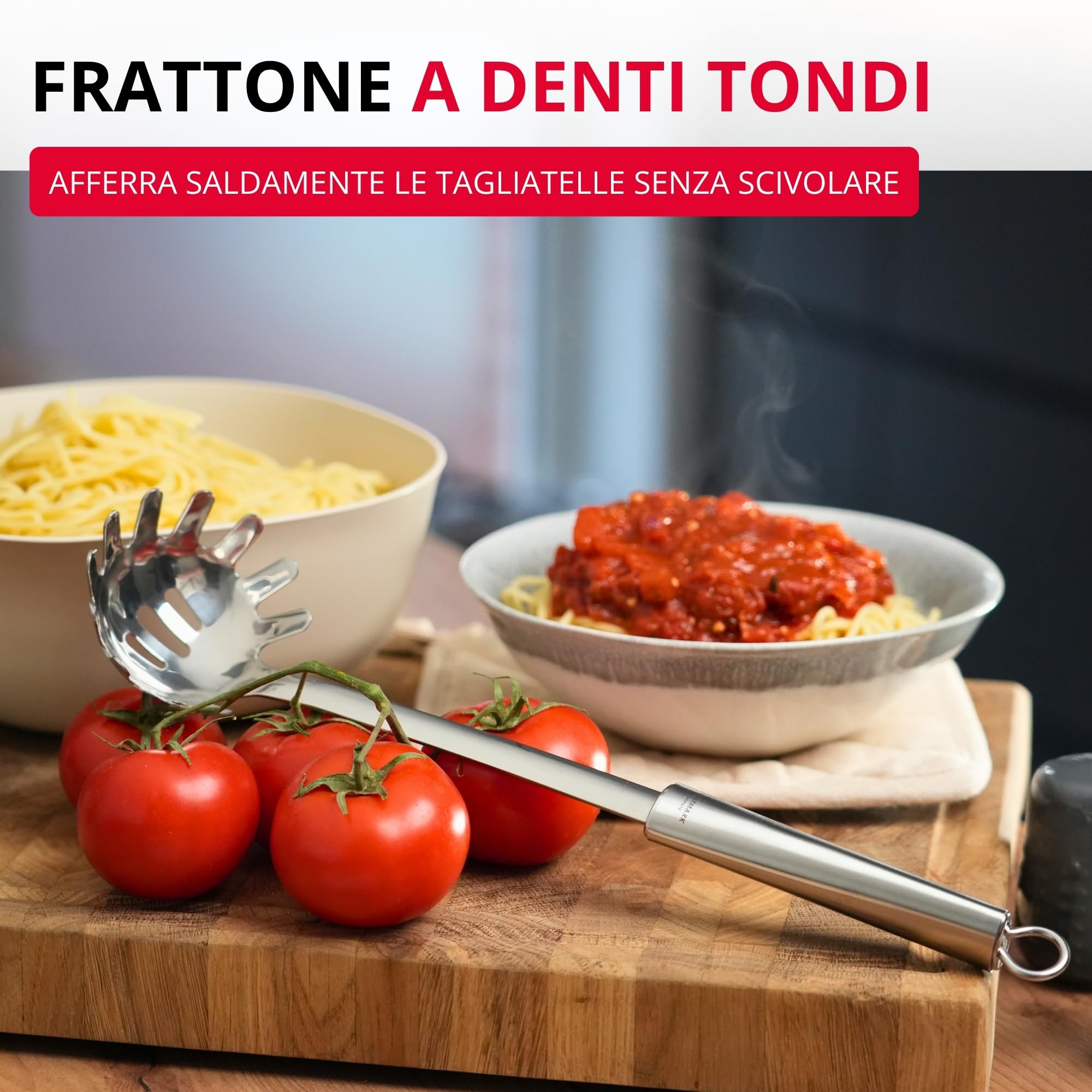 Westmark Cucchiaio per spaghetti, 32,5 cm, in acciaio inox, Glory, argento, 18552270