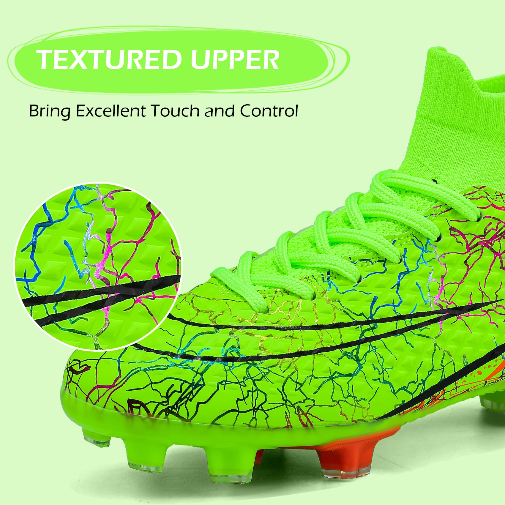 PiDaGlobal Scarpe da Calcio Bambini e Ragazzi Tacchetti da Professionali attività all'aperto Scarpe per Competizioni e Allenamento Scarpe da Calcetto per Adolescenti