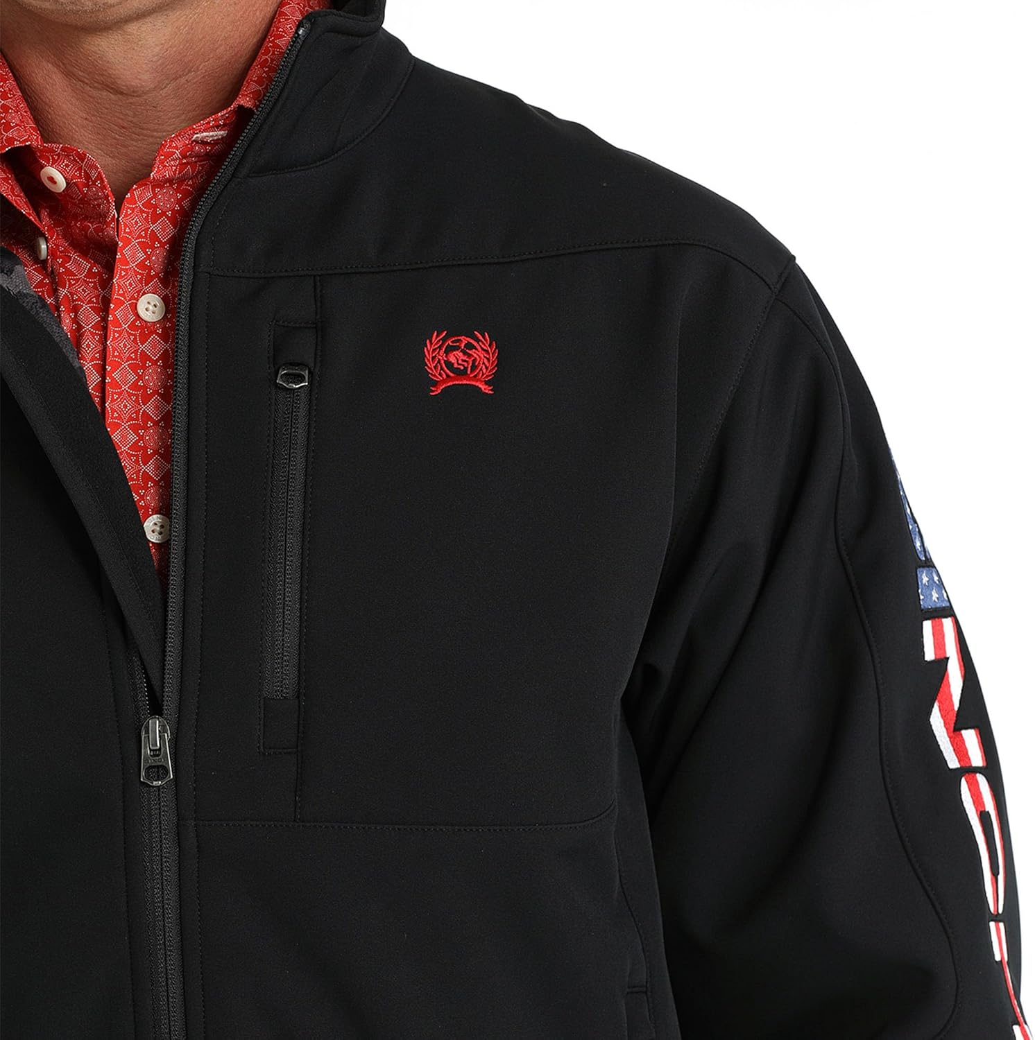 Cinch Mens Black Bonded w/Flag Logo Jacket - Image 5
