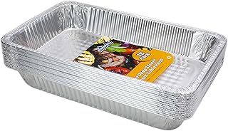 Large Aluminum Pans (15 Pack) Made in USA Full Size Deep Foil Disposable Durable Large Steam Table Pans for Baking Servin...