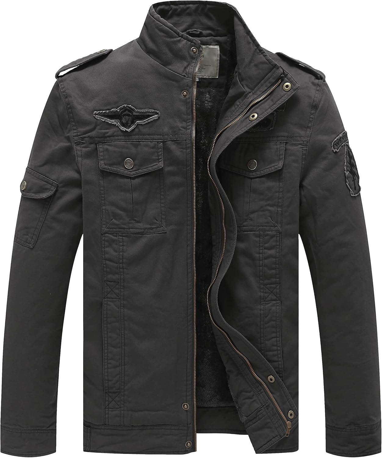 Giacca Militare Uomo In Cotone - Giaccone Leggero Primaverile Con Multitasche, Stile Classico E Comodo - Foto 5