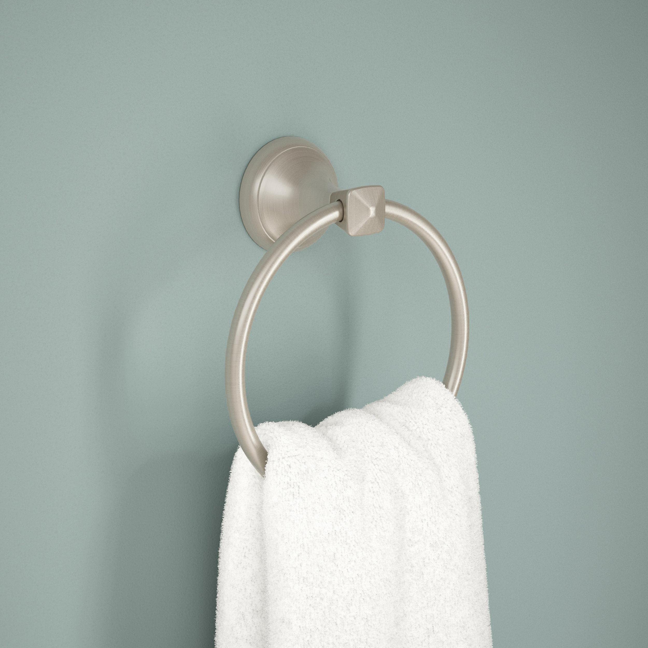 Delta Brushed Nickel Hand Towel Ring - Modern Bathroom Hardware -2 Delta Brushed Nickel Hand Towel Ring - Modern Bathroom Hardware -2