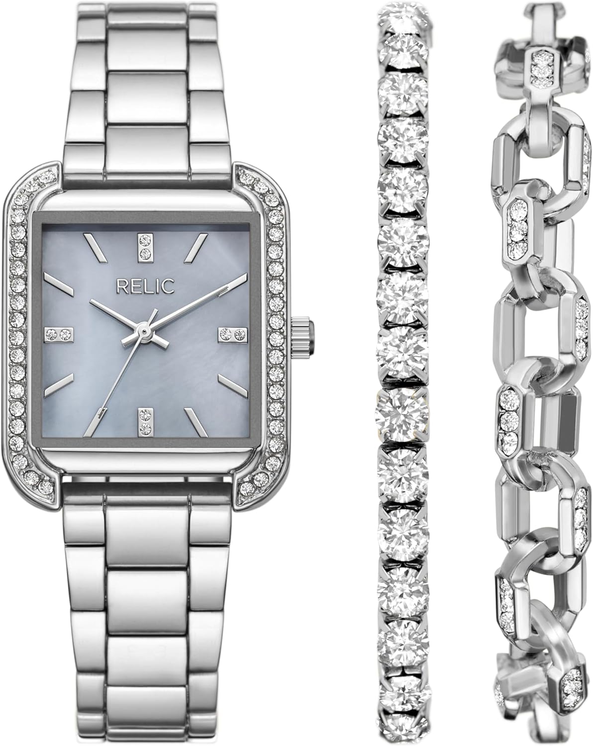 RELIC Women's Jenna Three-Hand Silver Alloy Watch (Model: ZR97027)