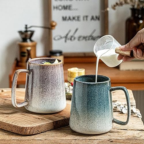 Vista 49 de Taza de café de cerámica de 24 onzas, taza de café con leche, taza de té para cacao, capuchino, latte, cereales, apta para lavavajillas, microondas