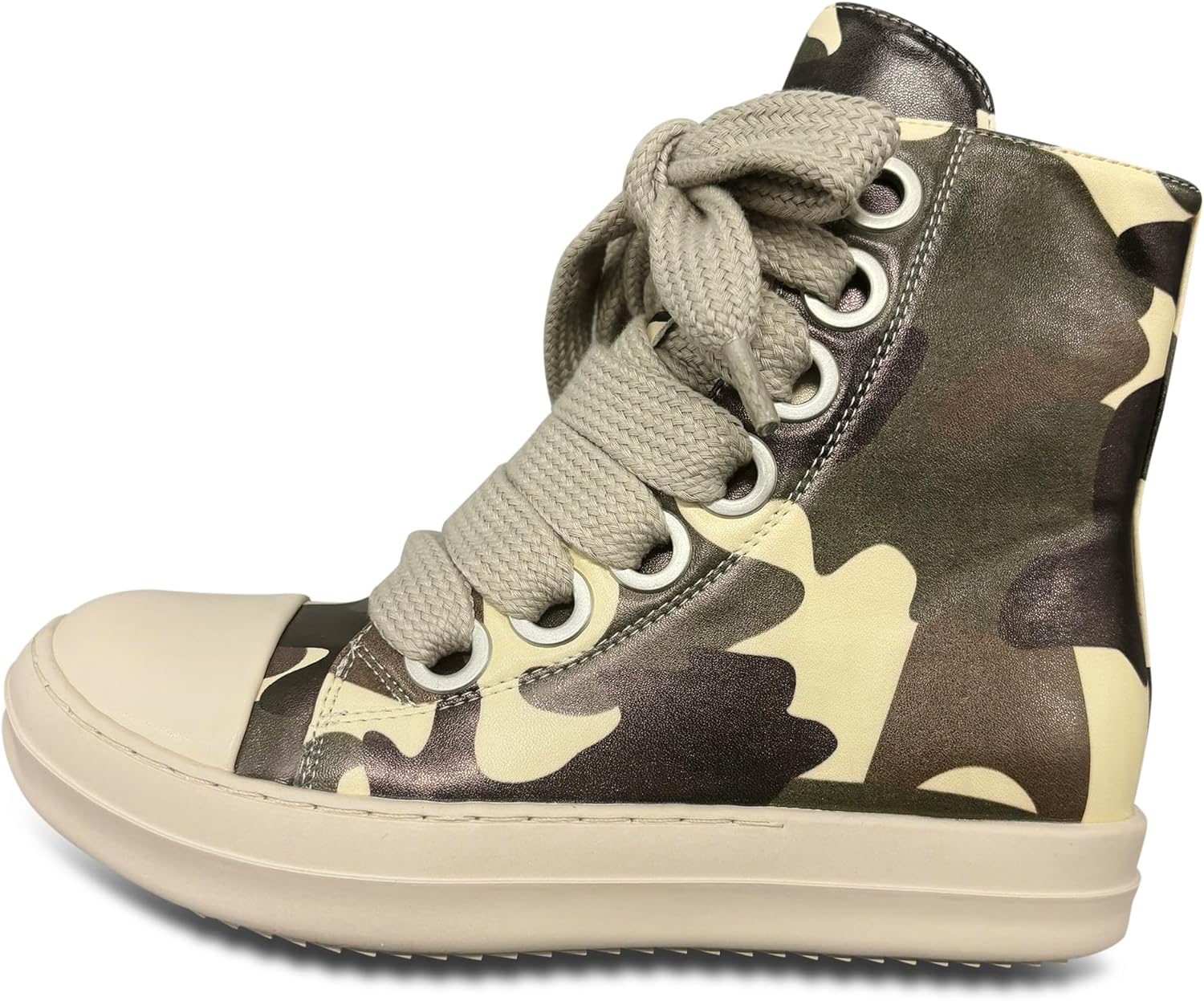 Trendy High Top Platform Sneakers for Women Breathable PU Leather Trainer Sneakers, Comfortable, Lighweight and Stylish. Sizes 6-13.