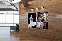 Vista 4 de SpiritualHands Póster de Lionel Messi, lienzo artístico de pared de Messi Argentina, carteles de fútbol de Leo Messi para dormitorio de niños