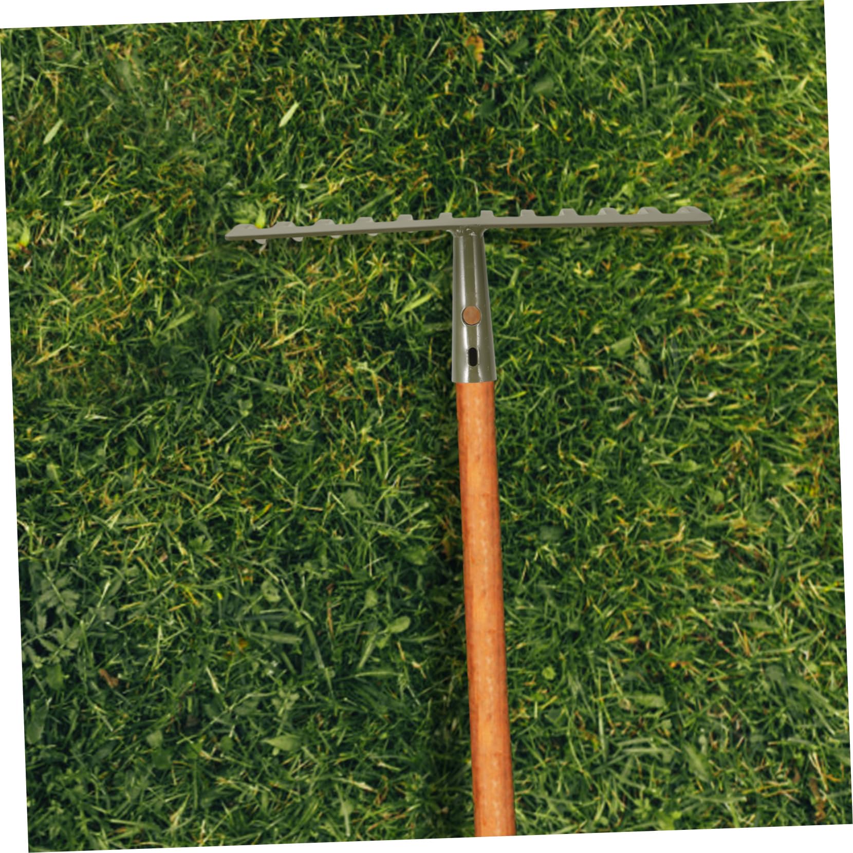 HOMSFOU 2stücke Mini Gartenrechen Aus Metall Ersetzbarer Handrechen Für Garten Und Zähne Zum Jäten Und Lockern des Bodens Ergonomischer Griff Für Optimalen Komfort
