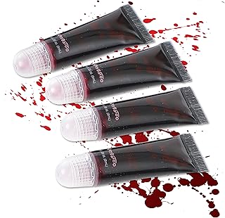 Kangaroo Vampire Fake Blood - Scab Washable Fake Blood for Face Makeup - Coagulated SFX Blood Paint for Horror Scary Halloween Costume Prop - Creepy Vampire Cosplays Kit (Packaging May Vary)