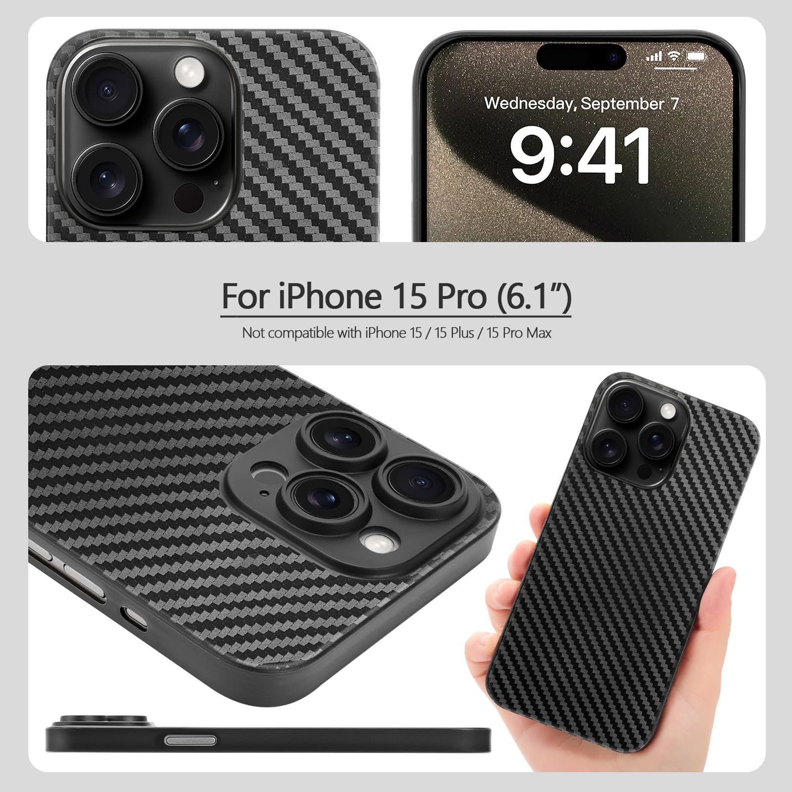 doupi Custodia ultra sottile compatibile con iPhone 16 (6,1 pollici