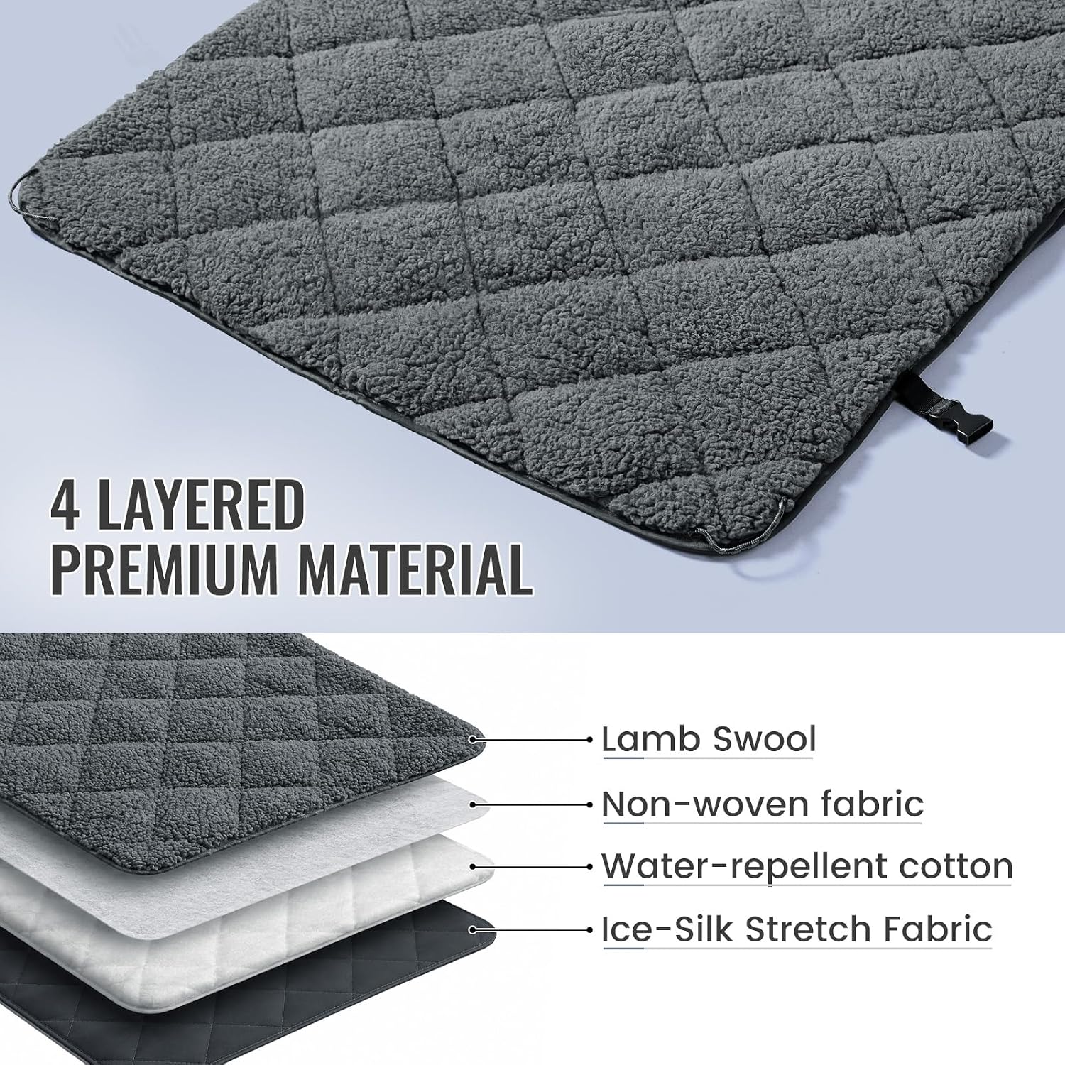 ONETIGRIS CAMPING 4-Season Cot Mattress Pad, Reversible Sleeping Pad