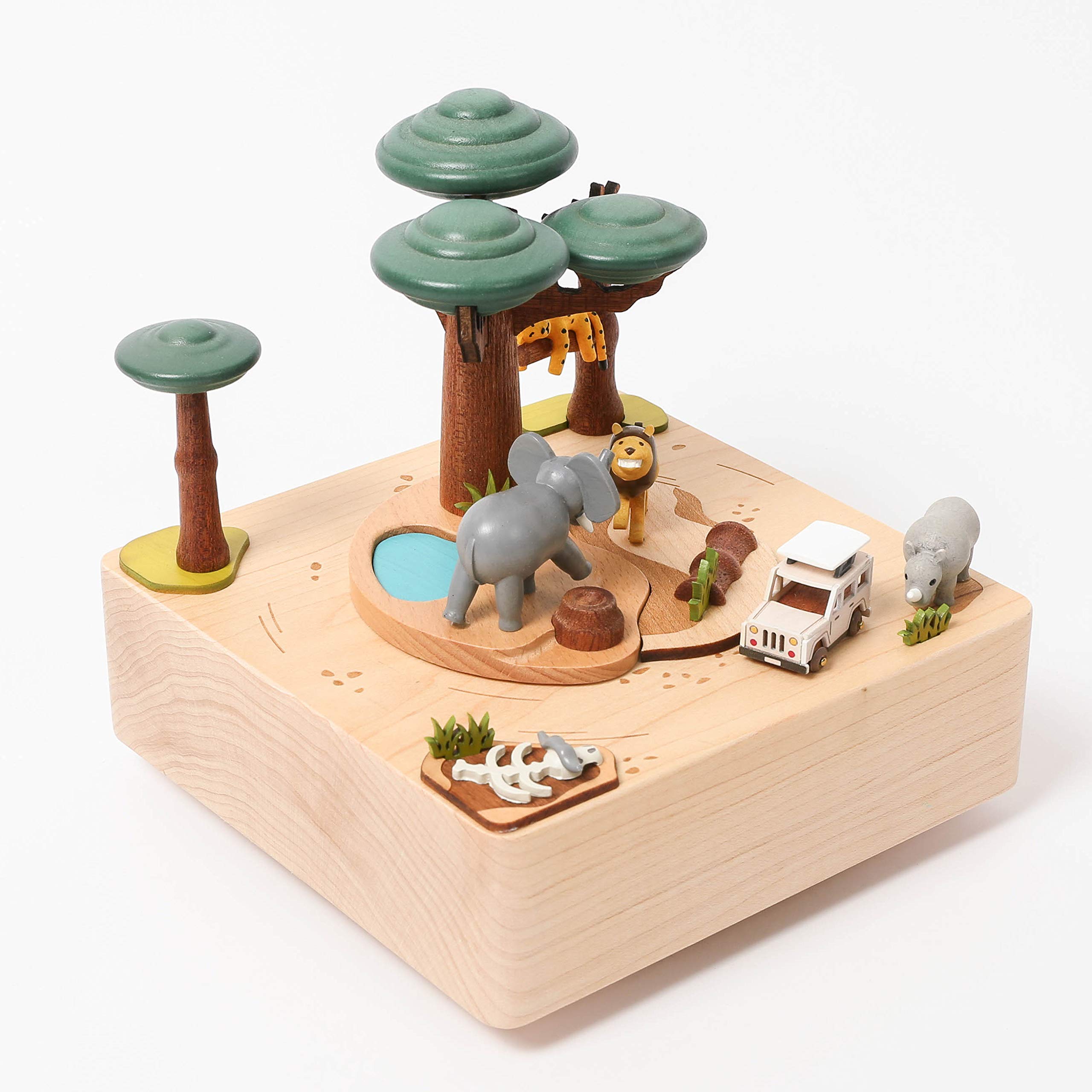 WOODERFUL LIFE Music Box Wooden Safari | 1060152 | Hand Painted